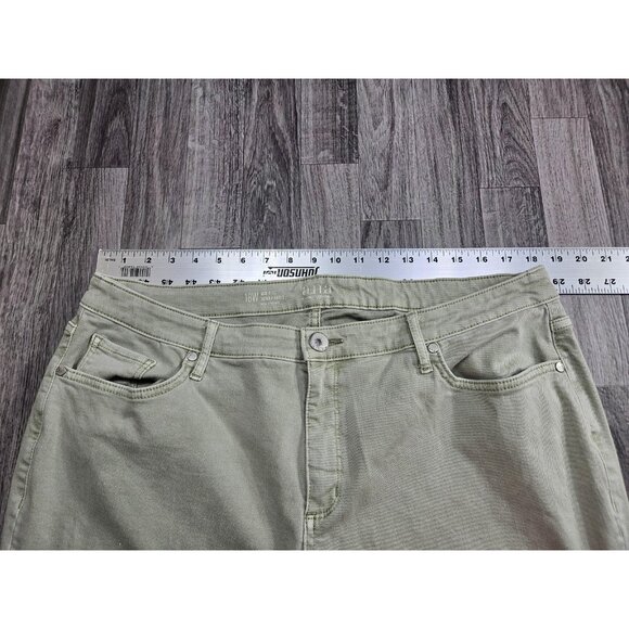 (3/$35) a.n.a Jeans Womens 18W Sage Green Mid-Rise Skinny Ankle Plus Size Denim - Picture 7 of 11